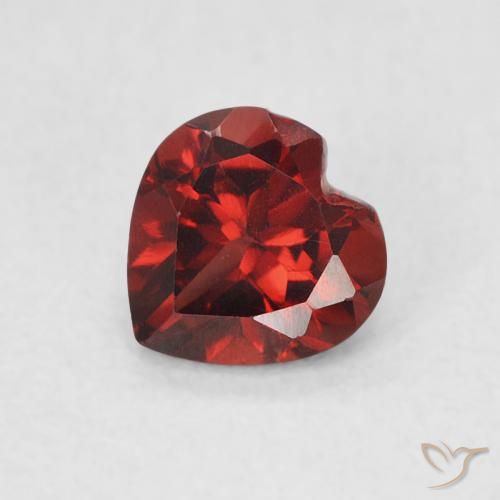 0.60ct طبيعي أحمر الكشمش عقيق بيروب, قلب, VVS