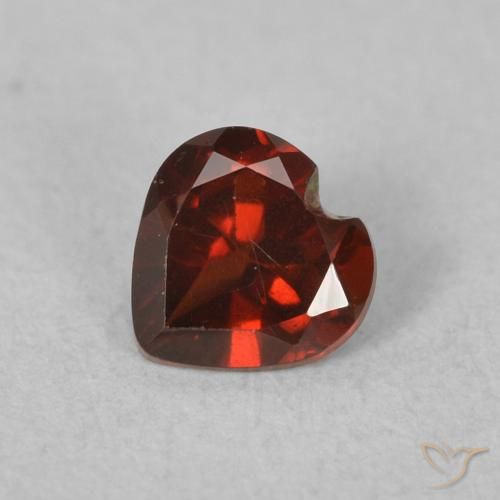 0.53ct طبيعي أحمر الكشمش عقيق بيروب, قلب, VVS-VS