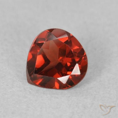 0.54ct طبيعي أحمر الكشمش عقيق بيروب, شكل الكمثرى, VVS-VS