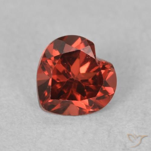 0.62ct طبيعي أحمر الكشمش عقيق بيروب, قلب, VVS-VS