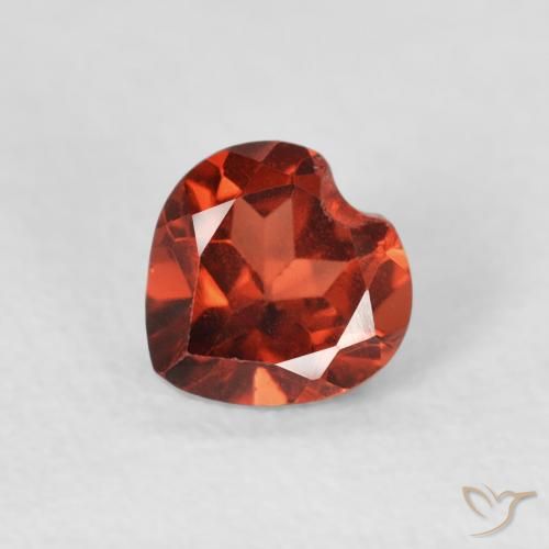 0.60ct طبيعي أحمر الكشمش عقيق بيروب, قلب, قليلا جدا