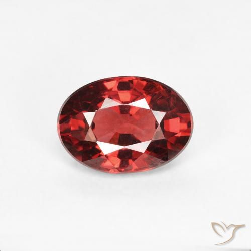 1.10ct طبيعي أحمر لامع عقيق بيروب, بيضوي, قليلا جدا