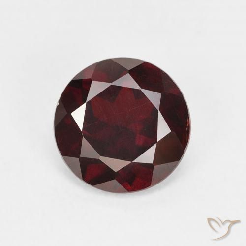 1.53ct طبيعي احمر غامق عقيق بيروب, دائري, قليلا جدا
