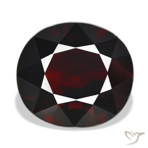 21.03ct طبيعي أحمر مسود عقيق بيروب, بيضوي, IF