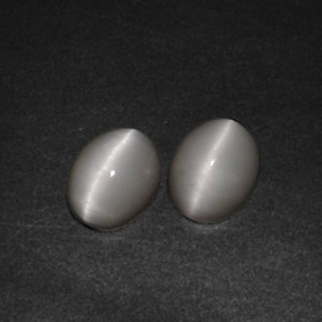Quartz Cat's Eye طبيعي بلون كريمي، وزن ‎‎ قيراط، شكل شفاف، مقاس ‎10.2x8.1‎ مم