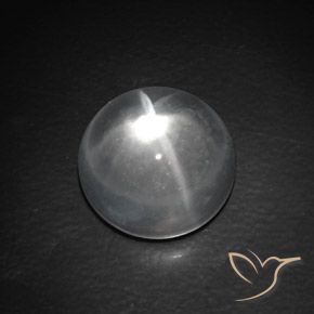 9.45ct طبيعي أبيض شفاف كوارتز عين القط, دائري, شفاف