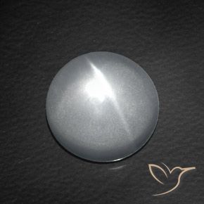 8.14ct طبيعي أبيض شفاف كوارتز عين القط, دائري, شفاف
