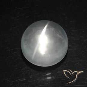 8.36ct طبيعي أبيض كوارتز عين القط, دائري, شفاف