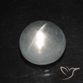 8.11ct طبيعي أبيض كوارتز عين القط, دائري, شفاف