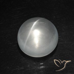 8.93ct طبيعي أبيض كوارتز عين القط, دائري, شفاف