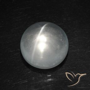 8.09ct طبيعي أبيض كوارتز عين القط, دائري, شفاف