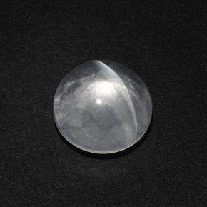Quartz Cat's Eye طبيعي بلون أبيض، وزن ‎4.82‎ قيراط، شكل دائري، مقاس ‎10.46‎ مم
