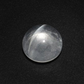 Quartz Cat's Eye طبيعي بلون أبيض، وزن ‎4.82‎ قيراط، شكل دائري، مقاس ‎10.46‎ مم