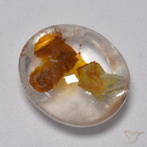 8.07ct طبيعي متعدد الألوان كوارتز مع مرقشيتا, بيضوي, شفاف