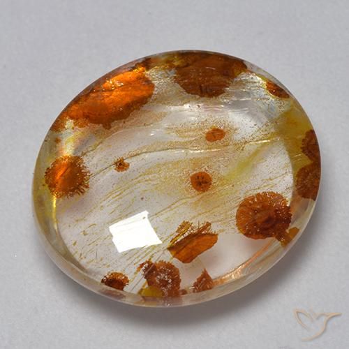 9.33ct طبيعي متعدد الألوان كوارتز مع مرقشيتا, بيضوي, شفاف