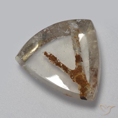 6.94ct طبيعي متعدد الألوان كوارتز مع مرقشيتا, مثلثى, شفاف