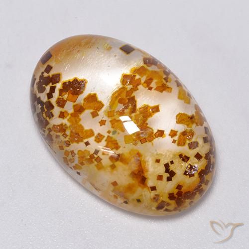 23.14ct طبيعي متعدد الألوان كوارتز مع مرقشيتا, بيضوي, شفاف