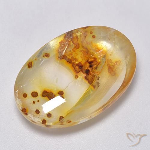 25.09ct طبيعي متعدد الألوان كوارتز مع مرقشيتا, بيضوي, شفاف