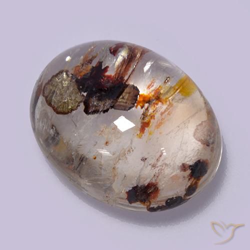 10.56ct طبيعي متعدد الألوان كوارتز مع مرقشيتا, بيضوي, شفاف