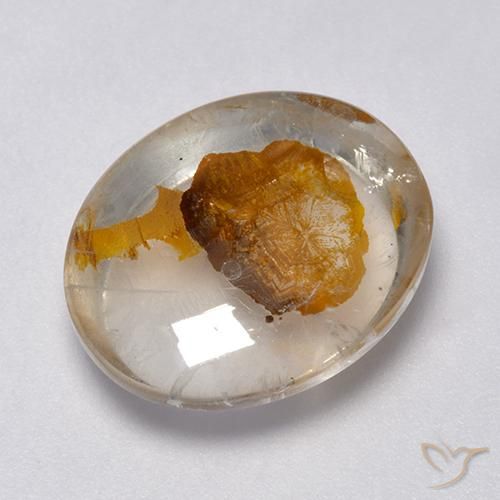 9.04ct طبيعي متعدد الألوان كوارتز مع مرقشيتا, بيضوي, شفاف