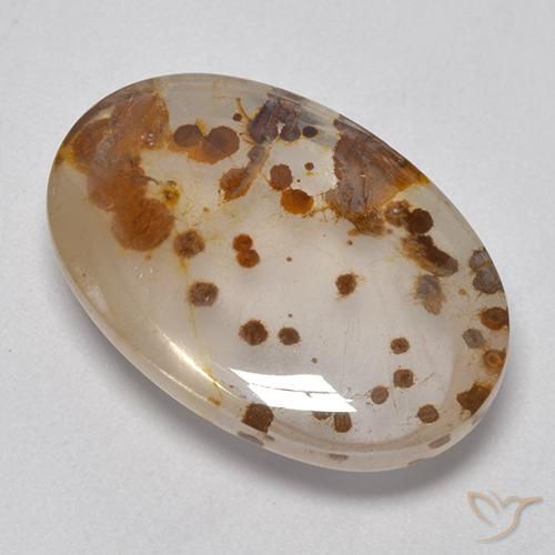 16.00ct طبيعي متعدد الألوان كوارتز مع مرقشيتا, بيضوي, شفاف
