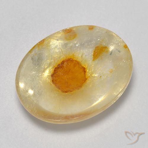 7.97ct طبيعي متعدد الألوان كوارتز مع مرقشيتا, بيضوي, شفاف