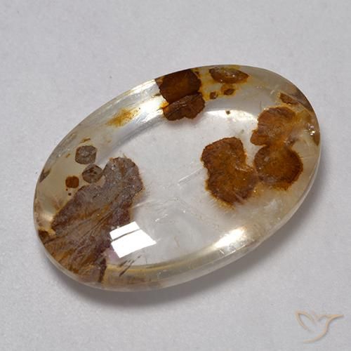 8.86ct طبيعي متعدد الألوان كوارتز مع مرقشيتا, بيضوي, شفاف