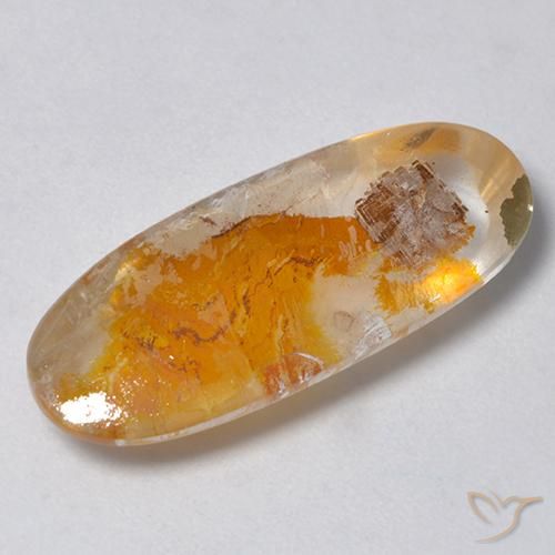 9.59ct طبيعي متعدد الألوان كوارتز مع مرقشيتا, بيضوي, شفاف