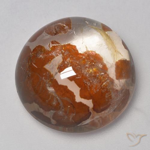 20.59ct طبيعي متعدد الألوان كوارتز مع مرقشيتا, دائري, شفاف