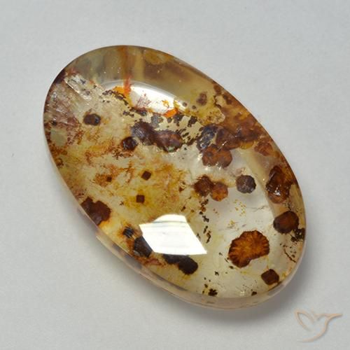 16.40ct طبيعي متعدد الألوان كوارتز مع مرقشيتا, بيضوي, شفاف
