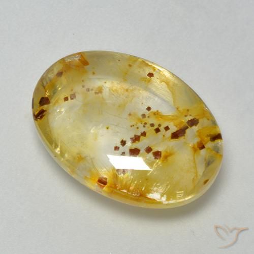 9.87ct طبيعي متعدد الألوان كوارتز مع مرقشيتا, بيضوي, شفاف