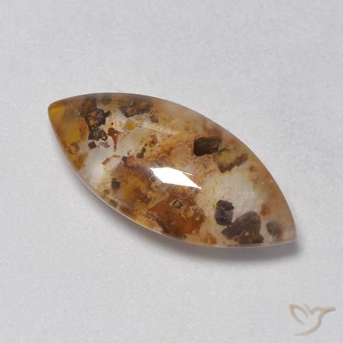 4.54ct طبيعي متعدد الألوان كوارتز مع مرقشيتا, ماركيز, شفاف