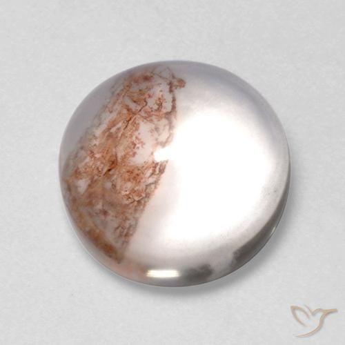 5.76ct طبيعي متعدد الألوان كوارتز مع مرقشيتا, دائري, شفاف