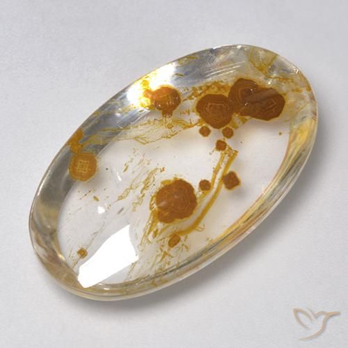 27.58ct طبيعي متعدد الألوان كوارتز مع مرقشيتا, بيضوي, شفاف