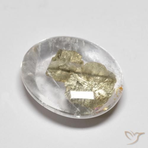 10.68ct طبيعي متعدد الألوان كوارتز مع مرقشيتا, بيضوي, شفاف