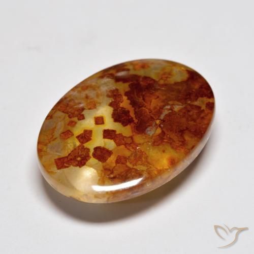 11.98ct طبيعي متعدد الألوان كوارتز مع مرقشيتا, بيضوي, شفاف