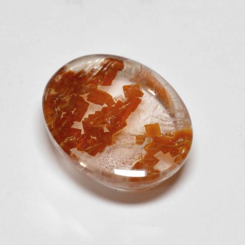 كوارتز مع ماركاسيت متعدد الألوان طبيعي، قصة بيضاوى، 3.62 قيراط، شفاف