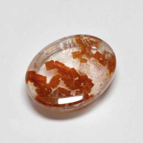 كوارتز مع ماركاسيت متعدد الألوان طبيعي، قصة بيضاوى، 3.62 قيراط، شفاف