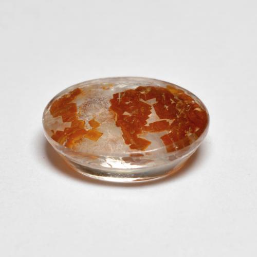 كوارتز مع ماركاسيت متعدد الألوان طبيعي، قصة بيضاوى، 3.62 قيراط، شفاف