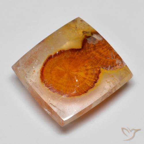 11.15ct طبيعي متعدد الألوان كوارتز مع مرقشيتا, مربع, شفاف
