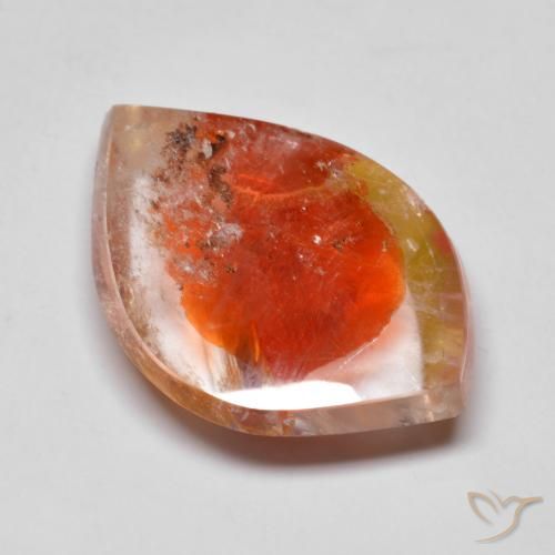 14.85ct طبيعي متعدد الألوان كوارتز مع مرقشيتا, فانسى, شفاف