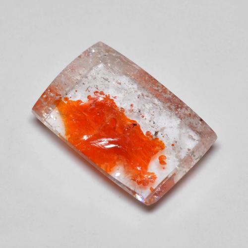 كوارتز مع مرقشيتا متعدد الألوان طبيعي، باجيت، 6.46 قيراط، شفاف