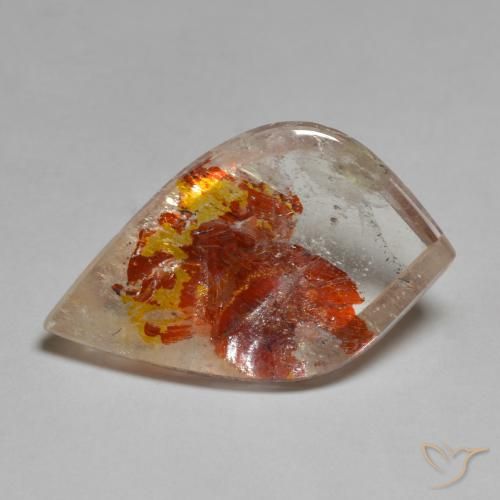 15.45ct طبيعي متعدد الألوان كوارتز مع مرقشيتا, فانسى, شفاف
