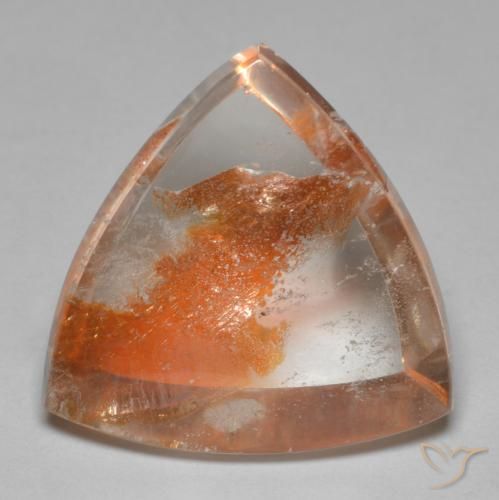 17.86ct طبيعي متعدد الألوان كوارتز مع مرقشيتا, مثلثى, شفاف