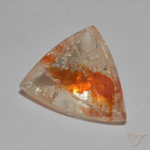 7.67ct طبيعي متعدد الألوان كوارتز مع مرقشيتا, مثلثى, شفاف