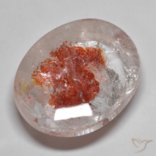 44.02ct طبيعي متعدد الألوان كوارتز مع مرقشيتا, بيضوي, شفاف