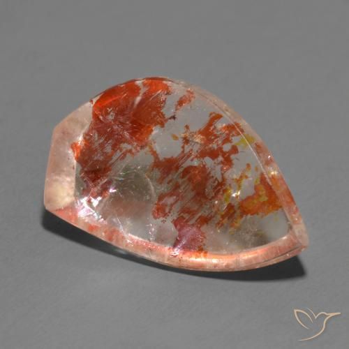13.13ct طبيعي متعدد الألوان كوارتز مع مرقشيتا, فانسى, شفاف