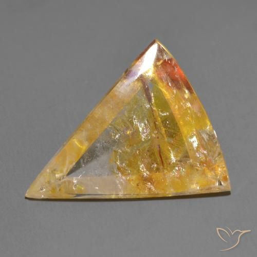 14.28ct طبيعي متعدد الألوان كوارتز مع مرقشيتا, مثلثى, شفاف
