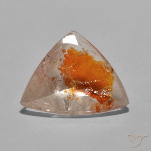 6.50ct طبيعي متعدد الألوان كوارتز مع مرقشيتا, مثلثى, شفاف