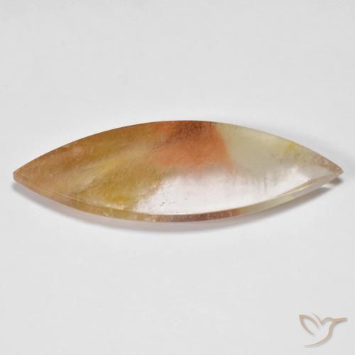 33.18ct طبيعي متعدد الألوان كوارتز مع مرقشيتا, ماركيز, شفاف